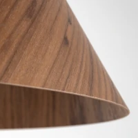 SOLIS WOOD 15 W pendant light – dark oak E27 cone - Image 3