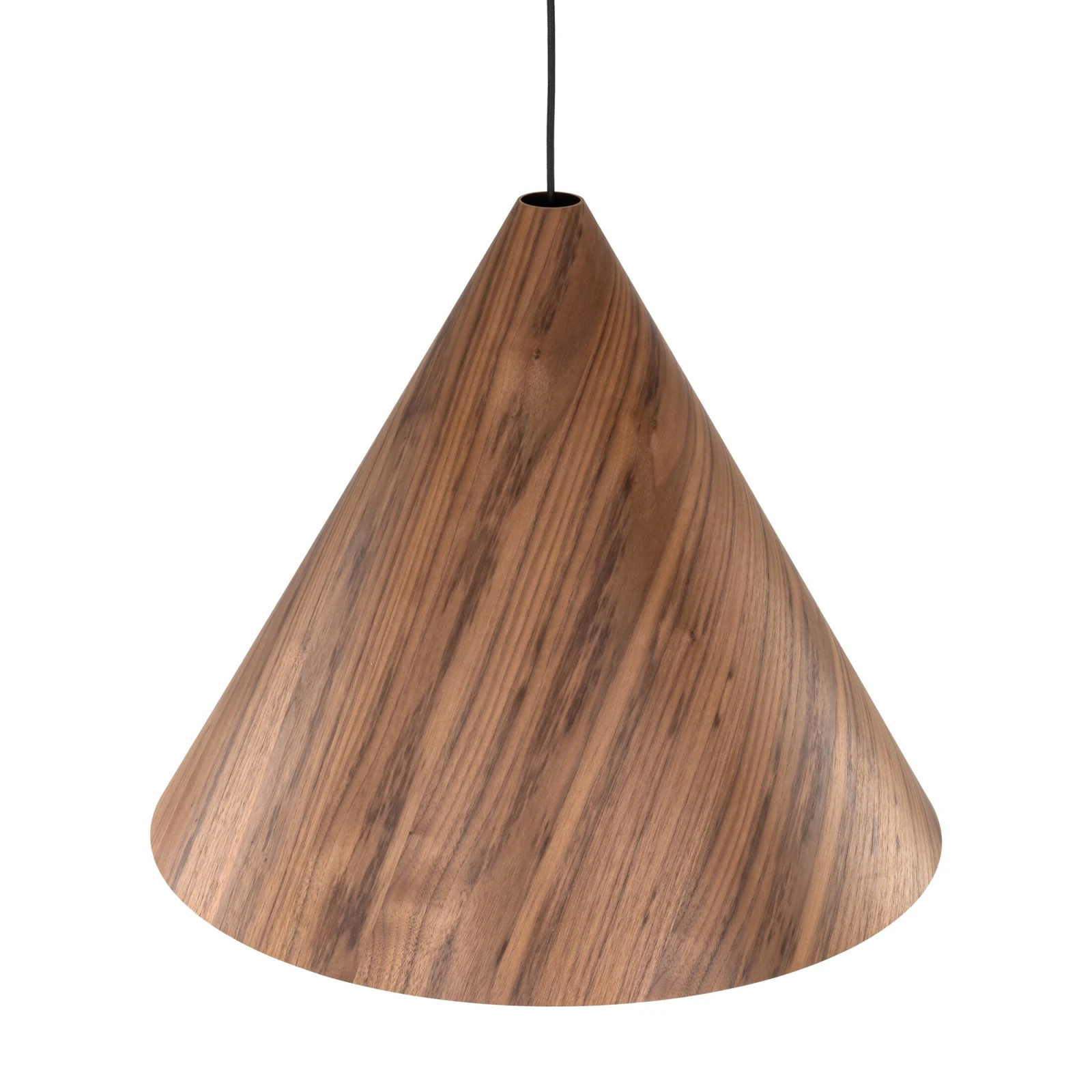 SOLIS WOOD 15 W pendant light – dark oak E27 cone