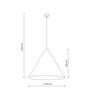 SOLIS WOOD 15 W pendant light – dark oak E27 cone - Image 7