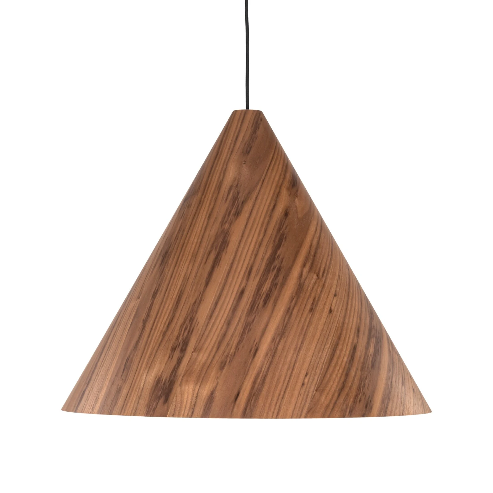 SOLIS WOOD 15 W pendant light – dark oak E27 cone