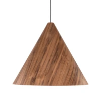 SOLIS WOOD 15 W pendant light – dark oak E27 cone - Image 8