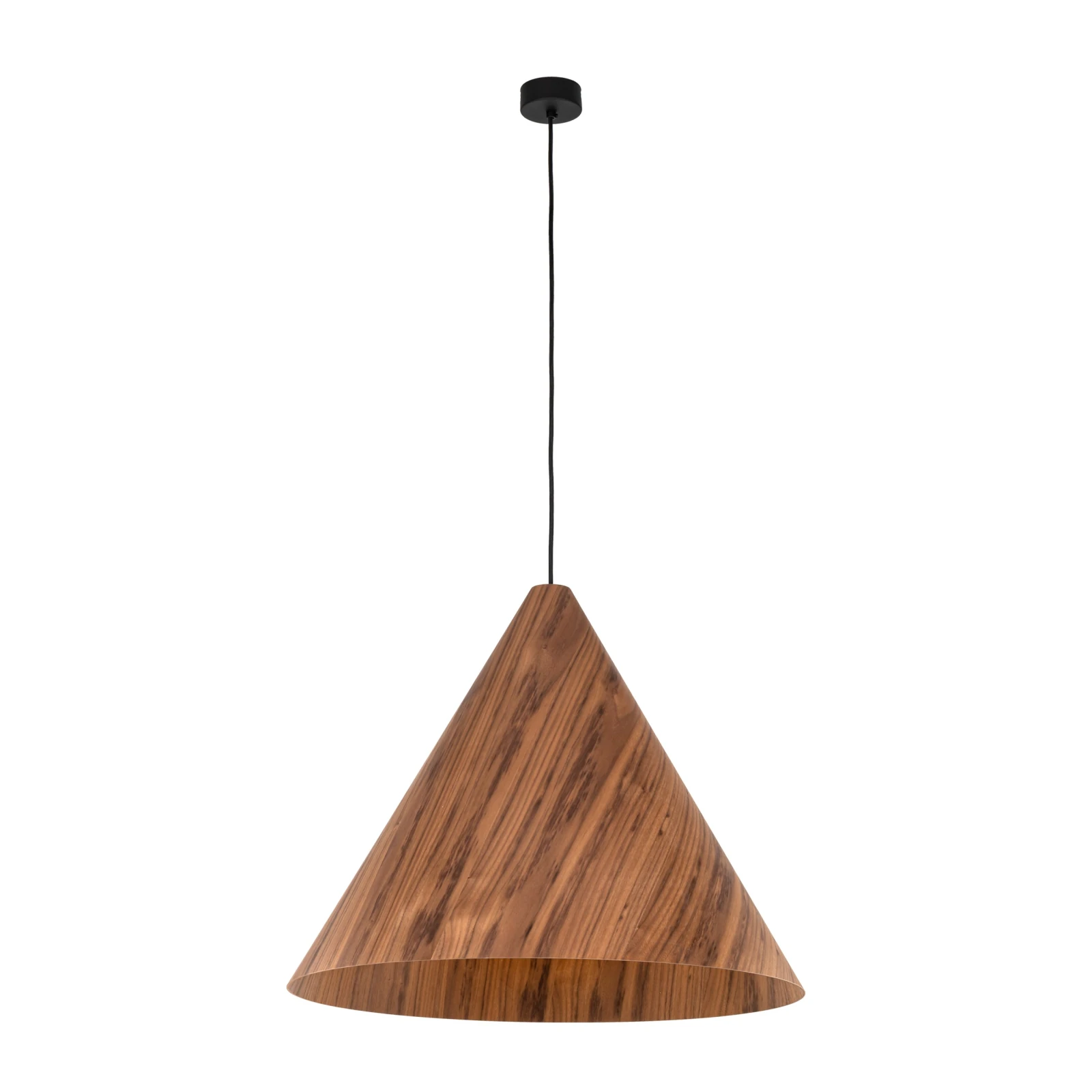 SOLIS WOOD 15 W pendant light – dark oak E27 cone