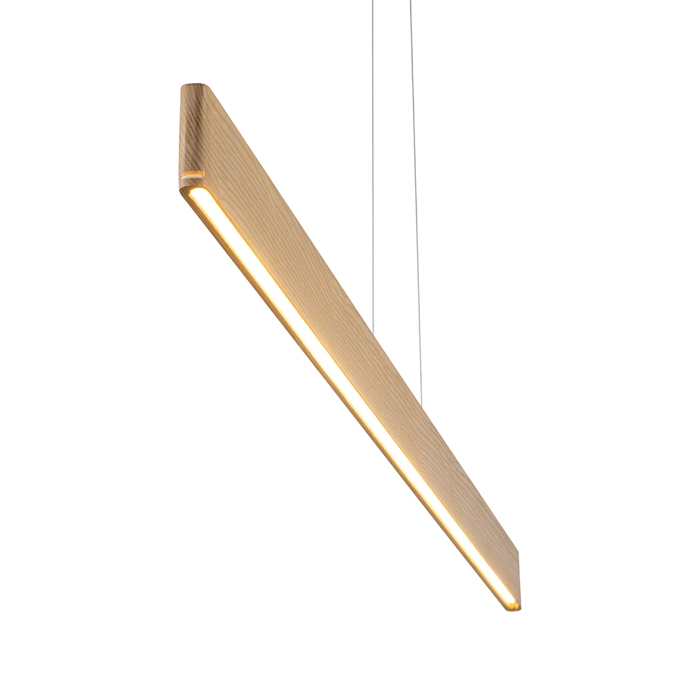 Pakabinamas LED šviestuvas PRIMA WOOD 24 W, natūralus medis