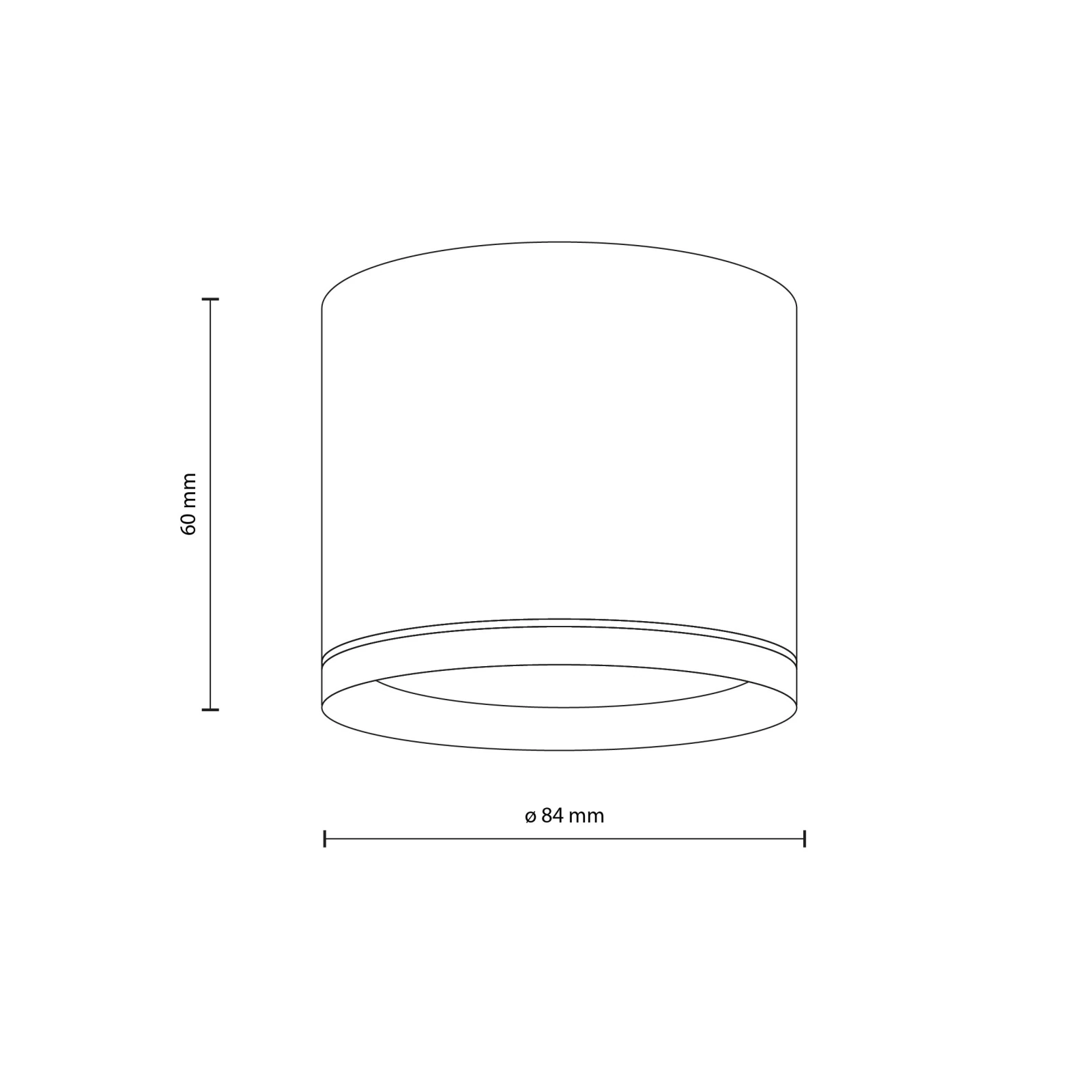 Ceiling light 11 W – cylindrical, black, GX53