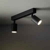 NEX ceiling light 2xGU10 – linear, black, adjustable - Image 1