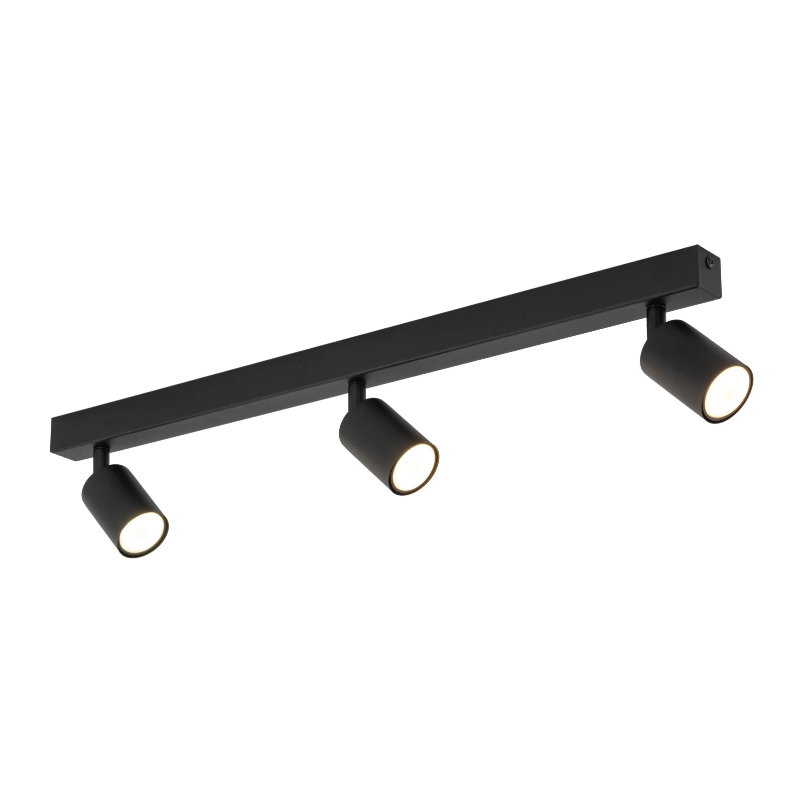 NEX ceiling light 3xGU10 – linear, black, adjustable