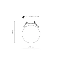 Wall light 1xG9 – round, black and white, recessed - Image 5