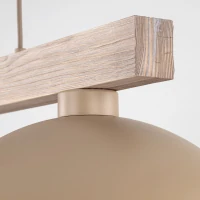 Pakabinamas šviestuvas OSLO, 2 E27 gaubtai, smėlio spalvos - Nuotrauka 4