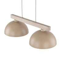 Pakabinamas šviestuvas OSLO, 2 E27 gaubtai, smėlio spalvos - Nuotrauka 5