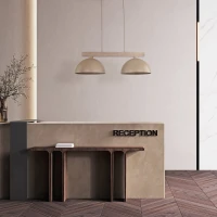 Pakabinamas šviestuvas OSLO, 2 E27 gaubtai, smėlio spalvos