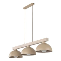 OSLO pendant light, 3 E27 shades, beige finish - Image 2