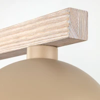 OSLO pendant light, 3 E27 shades, beige finish - Image 4