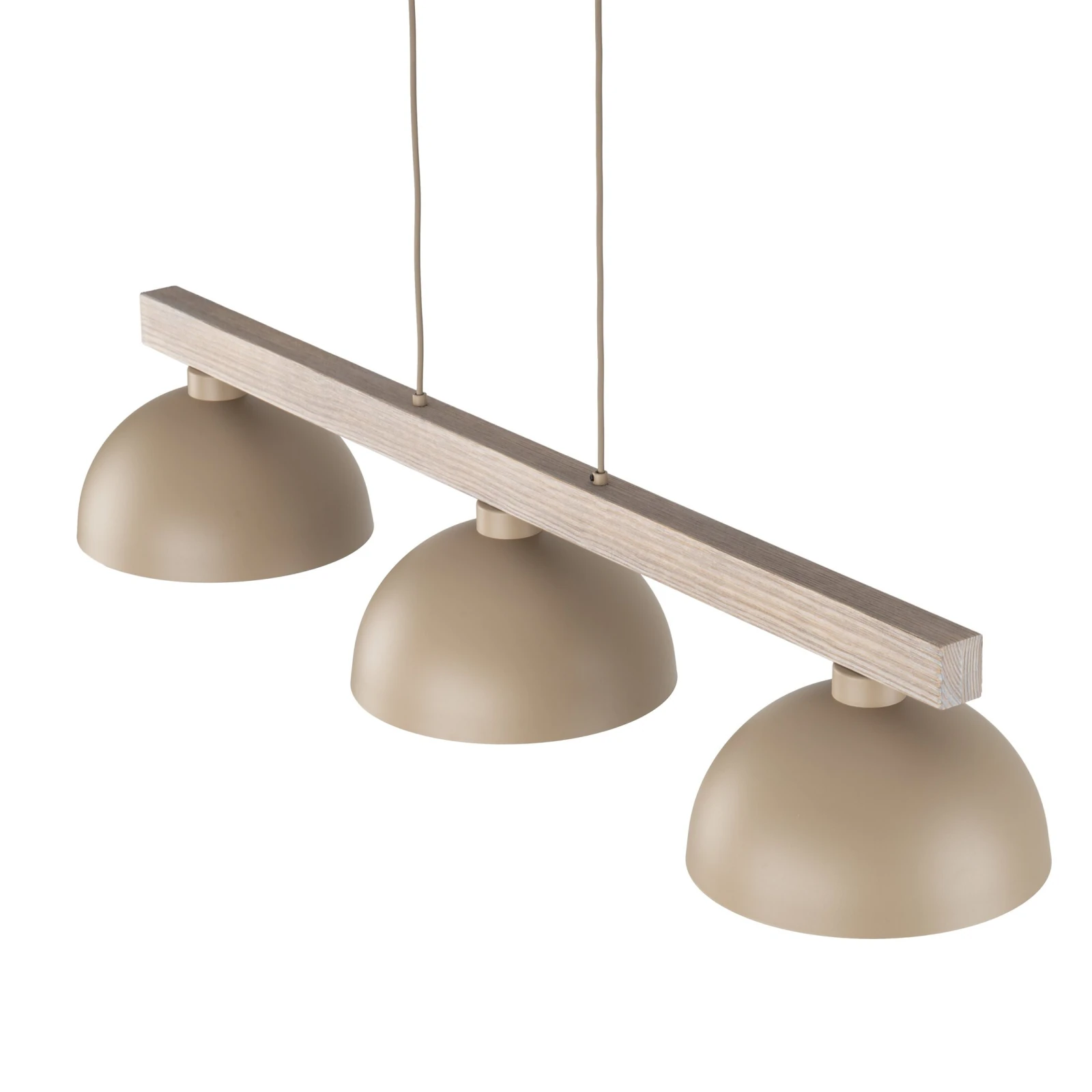 OSLO pendant light, 3 E27 shades, beige finish
