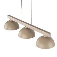OSLO pendant light, 3 E27 shades, beige finish - Image 5