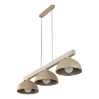 OSLO pendant light, 3 E27 shades, beige finish - Image 6