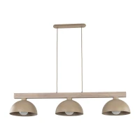 OSLO pendant light, 3 E27 shades, beige finish - Image 9