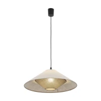 Pendant light 50 cm – E27 cone shade, black details - Image 6