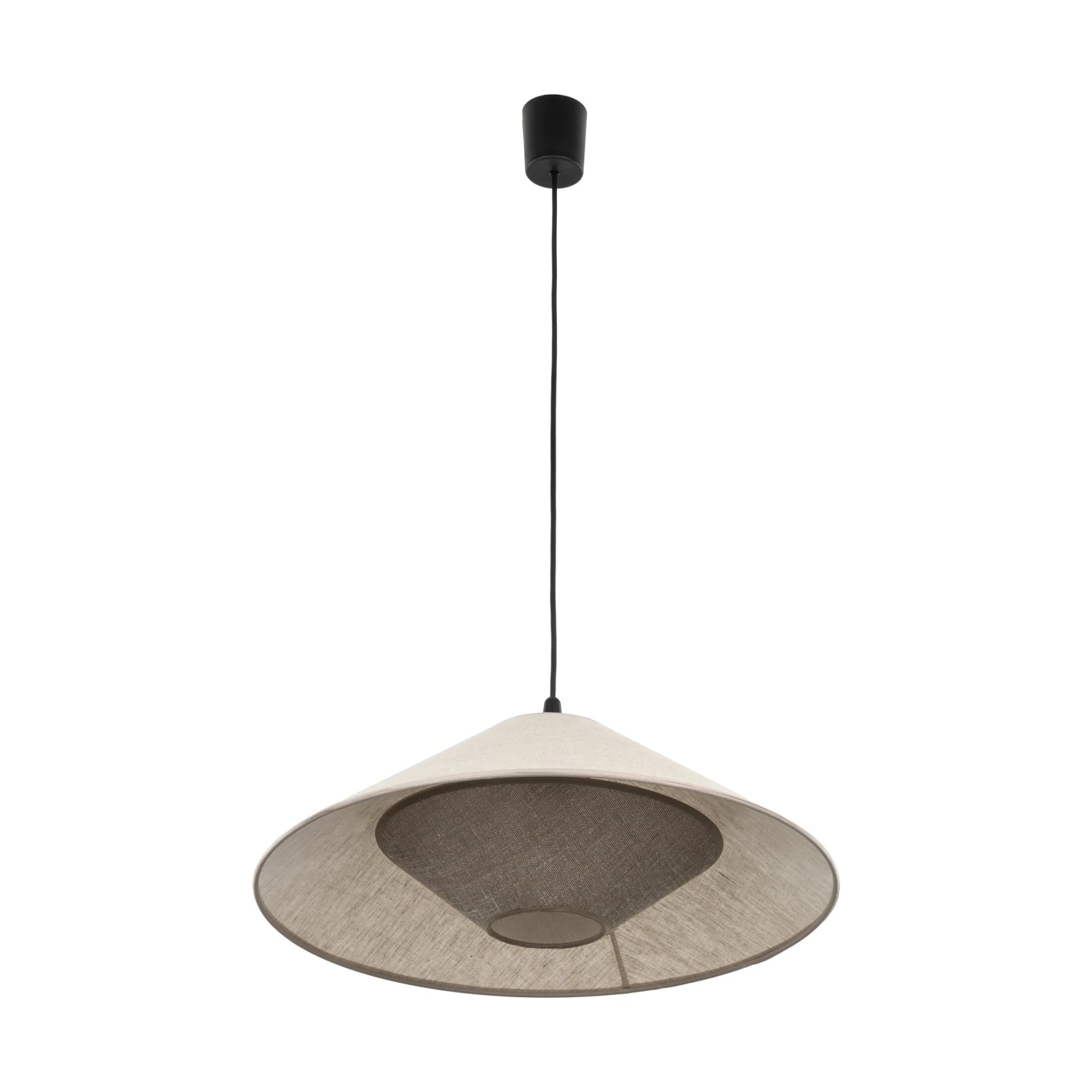 Pendant light 50 cm – E27 cone shade, black details