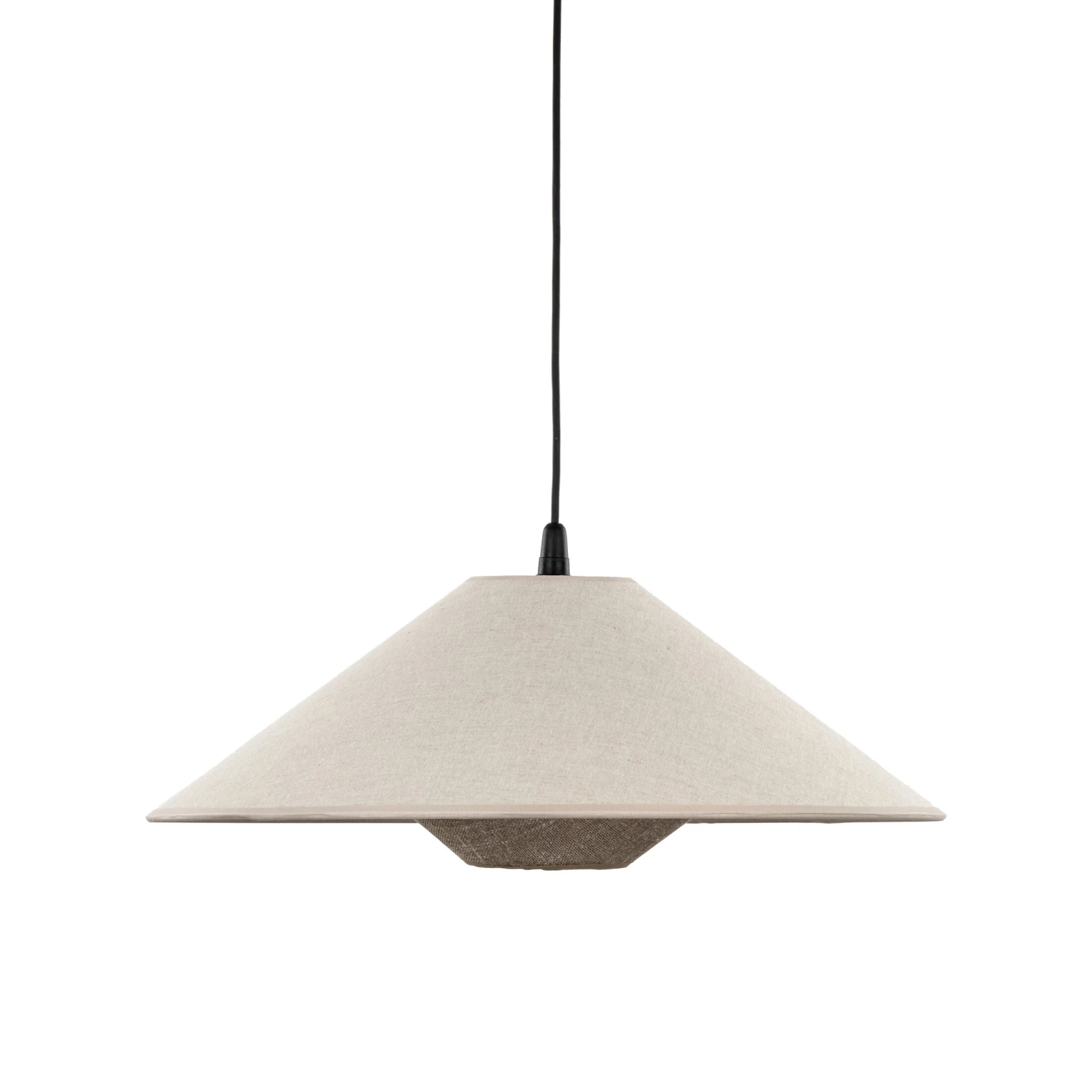 Pendant light 50 cm – E27 cone shade, black details