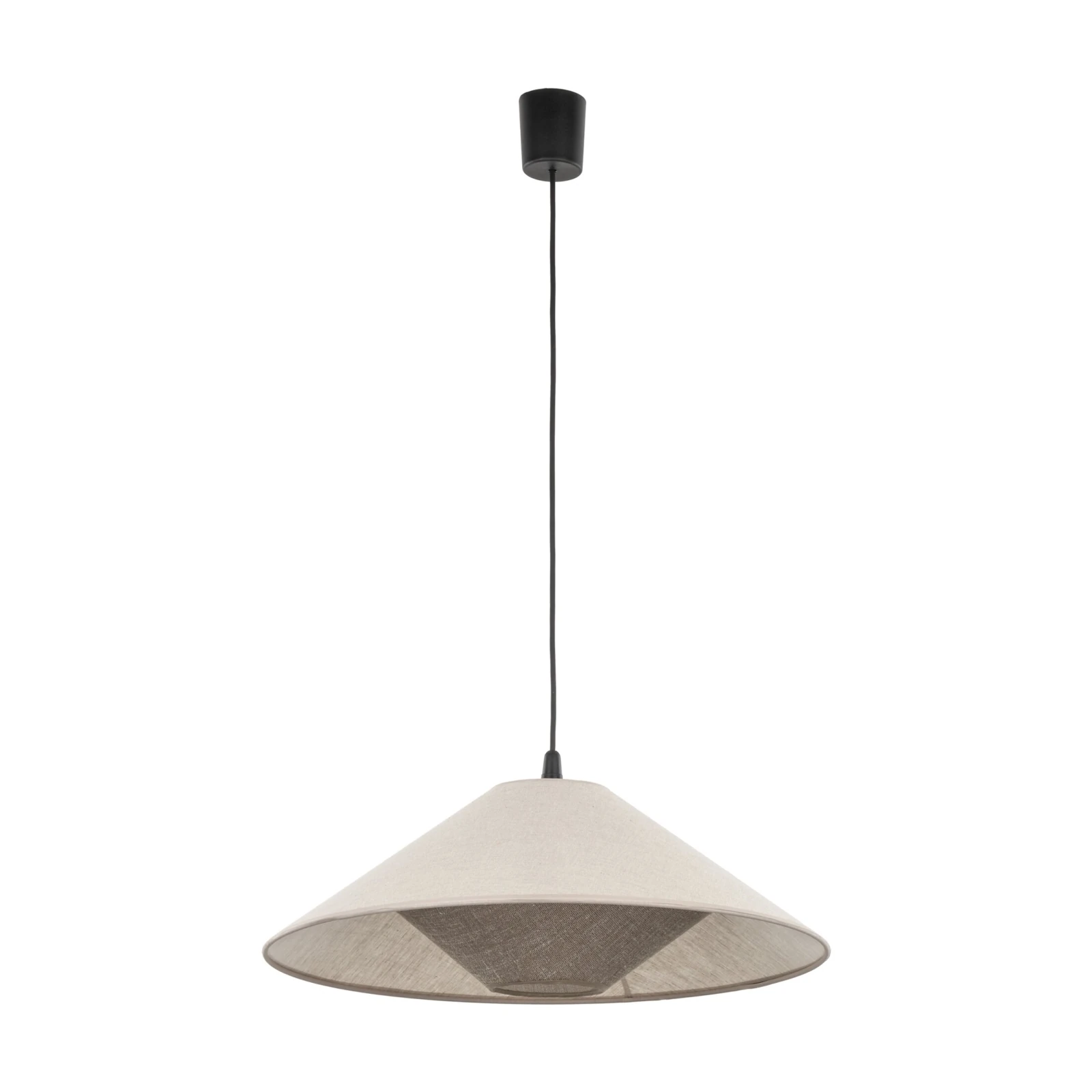 Pendant light 50 cm – E27 cone shade, black details