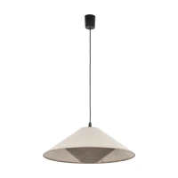 Pendant light 50 cm – E27 cone shade, black details - Image 2
