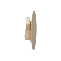 Wall light 20 cm – G9 round disc, beige finish - Image 7