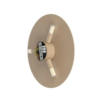 Wall light 30 cm – G9 round disc, beige finish - Image 8