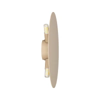 Wall light 30 cm – G9 round disc, beige finish - Image 9