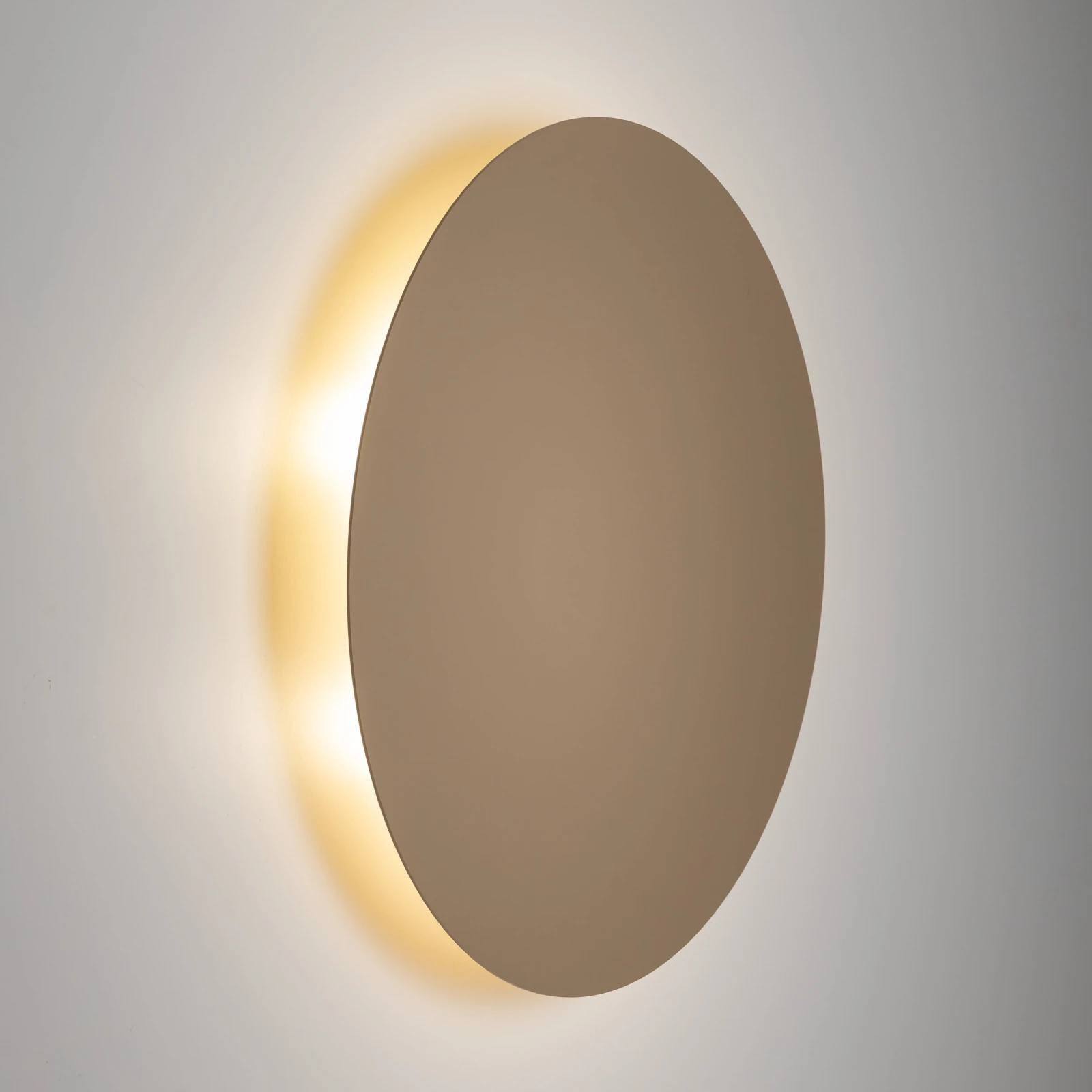 Wall light 40 cm – round, beige, decorative glow