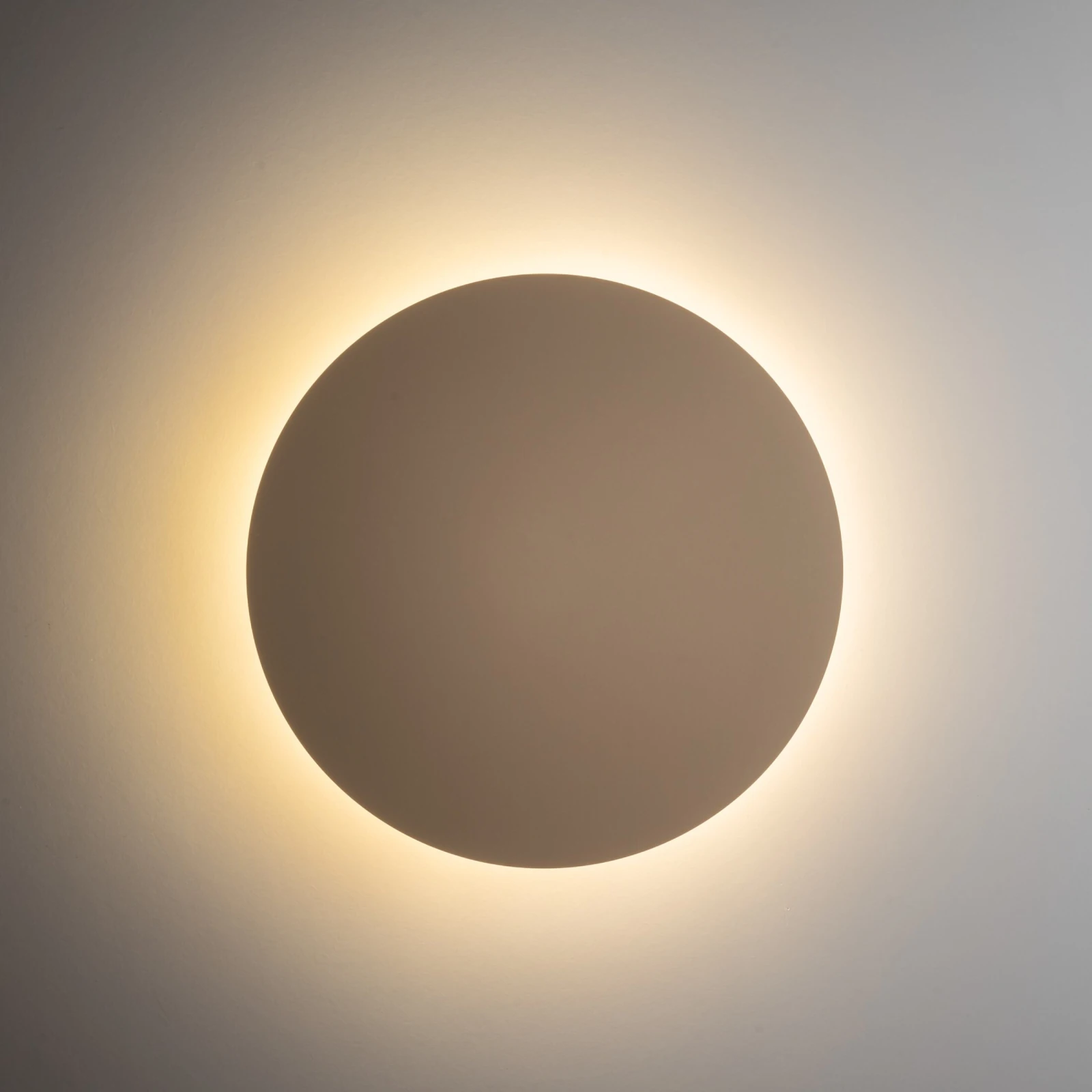 Wall light 40 cm – round, beige, decorative glow