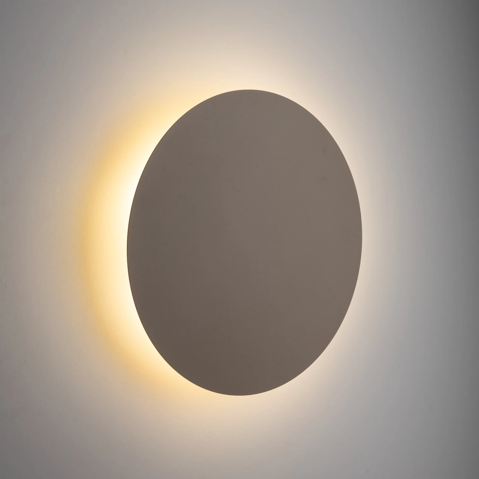 Wall light 40 cm – round, beige, decorative glow