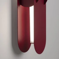 Wall lamp 91 cm – linear, burgundy, DALI dimmable - Image 4