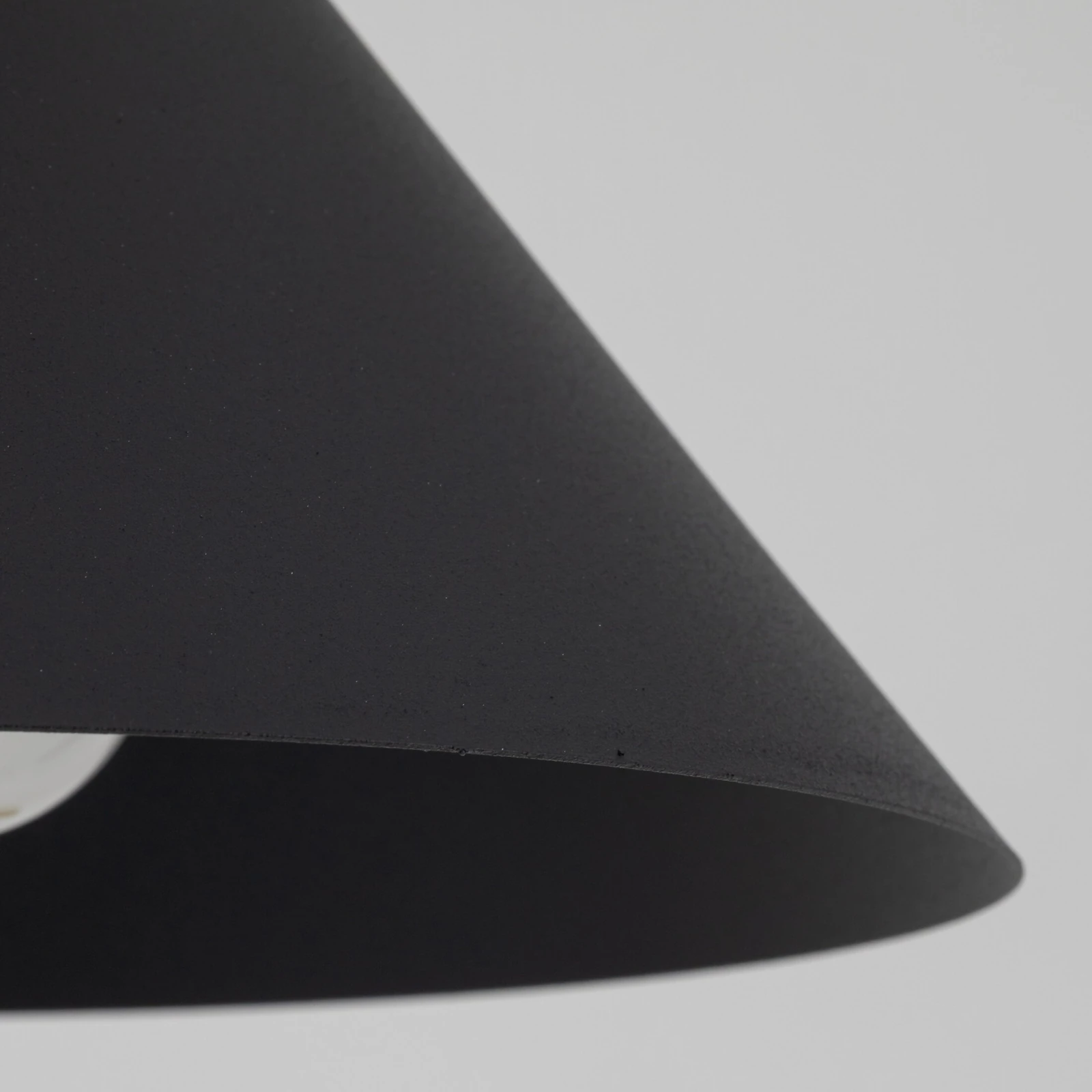 CONO S pendant light 15 W – conical, black, E27 socket