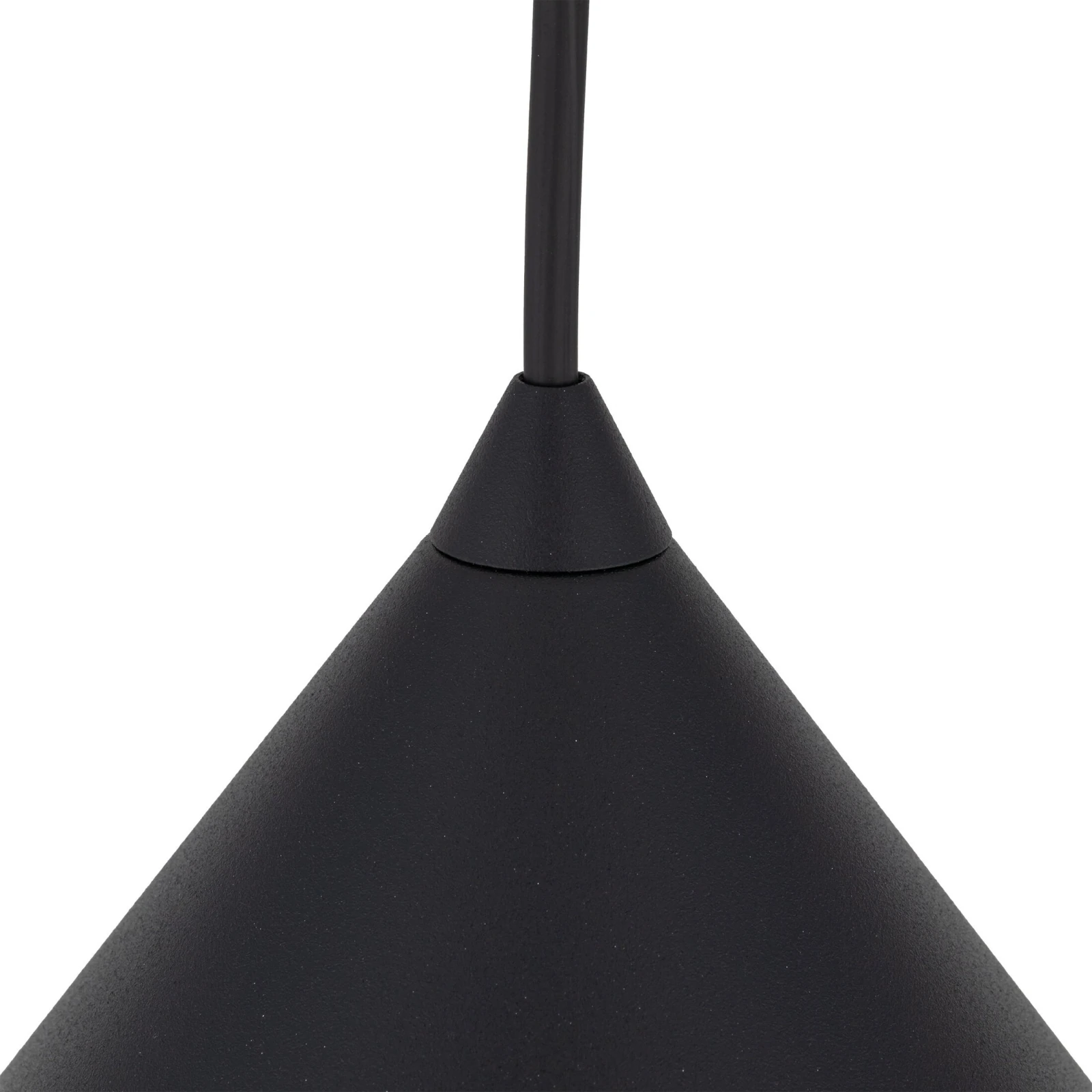 CONO S pendant light 15 W – conical, black, E27 socket