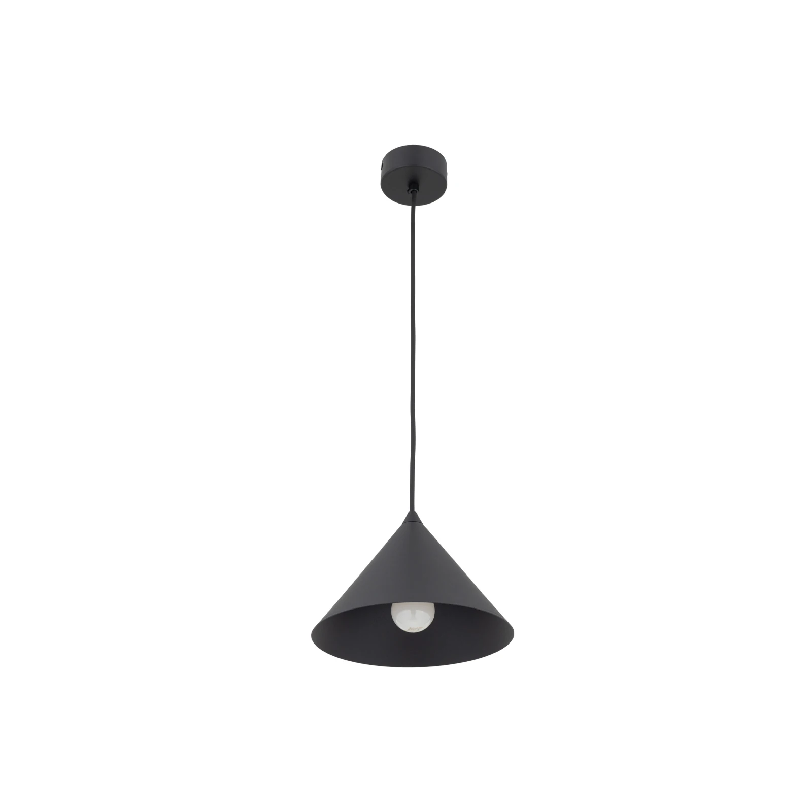 CONO S pendant light 15 W – conical, black, E27 socket