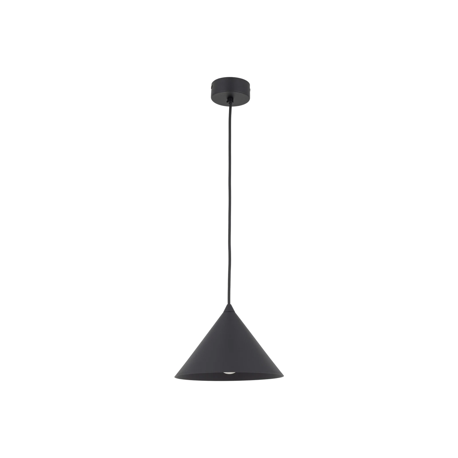 CONO S pendant light 15 W – conical, black, E27 socket