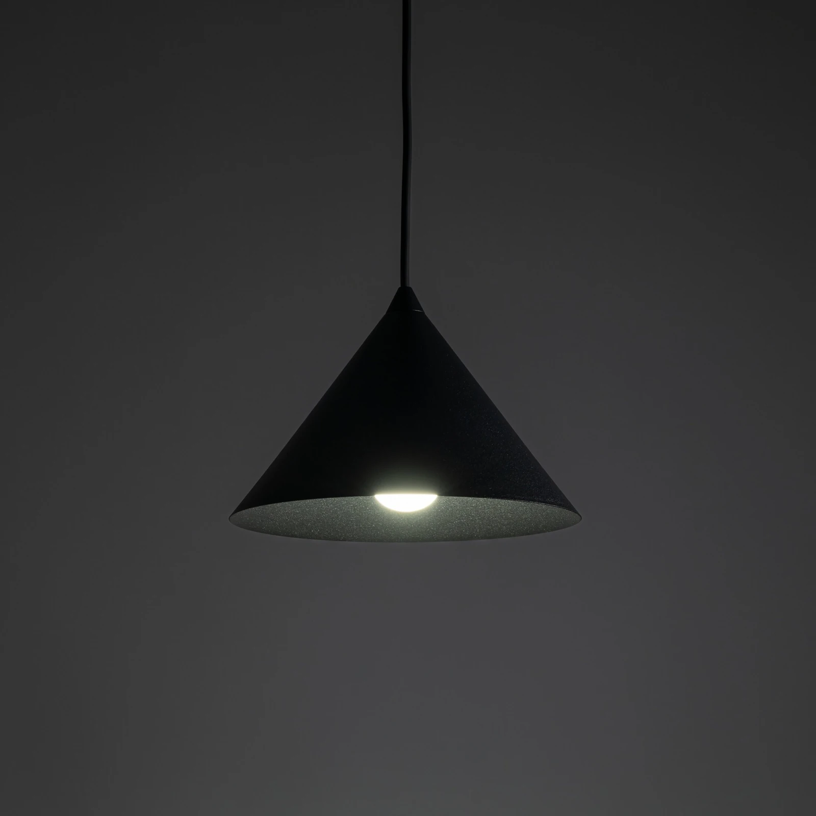 CONO S pendant light 15 W – conical, black, E27 socket