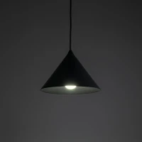 CONO S pendant light 15 W – conical, black, E27 socket - Image 1