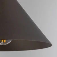 Pendant light 15 W – conical, brown, compact - Image 3