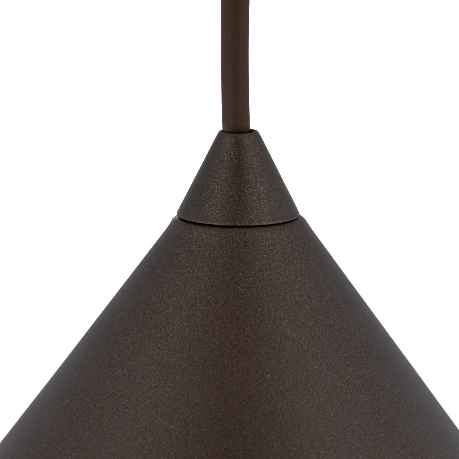 Pendant light 15 W – conical, brown, compact