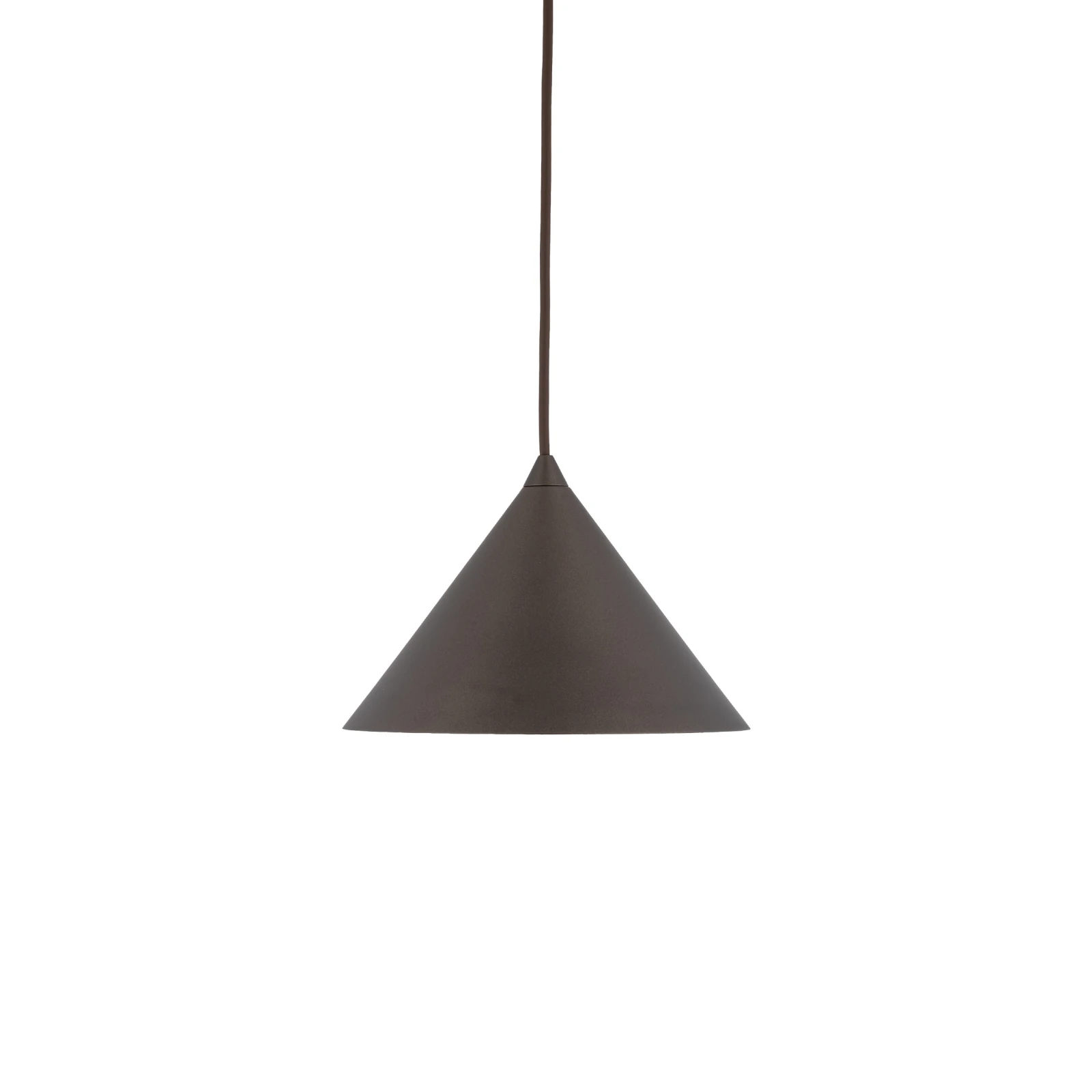 Pendant light 15 W – conical, brown, compact