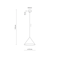 Pendant light 15 W – conical, brown, compact - Image 9