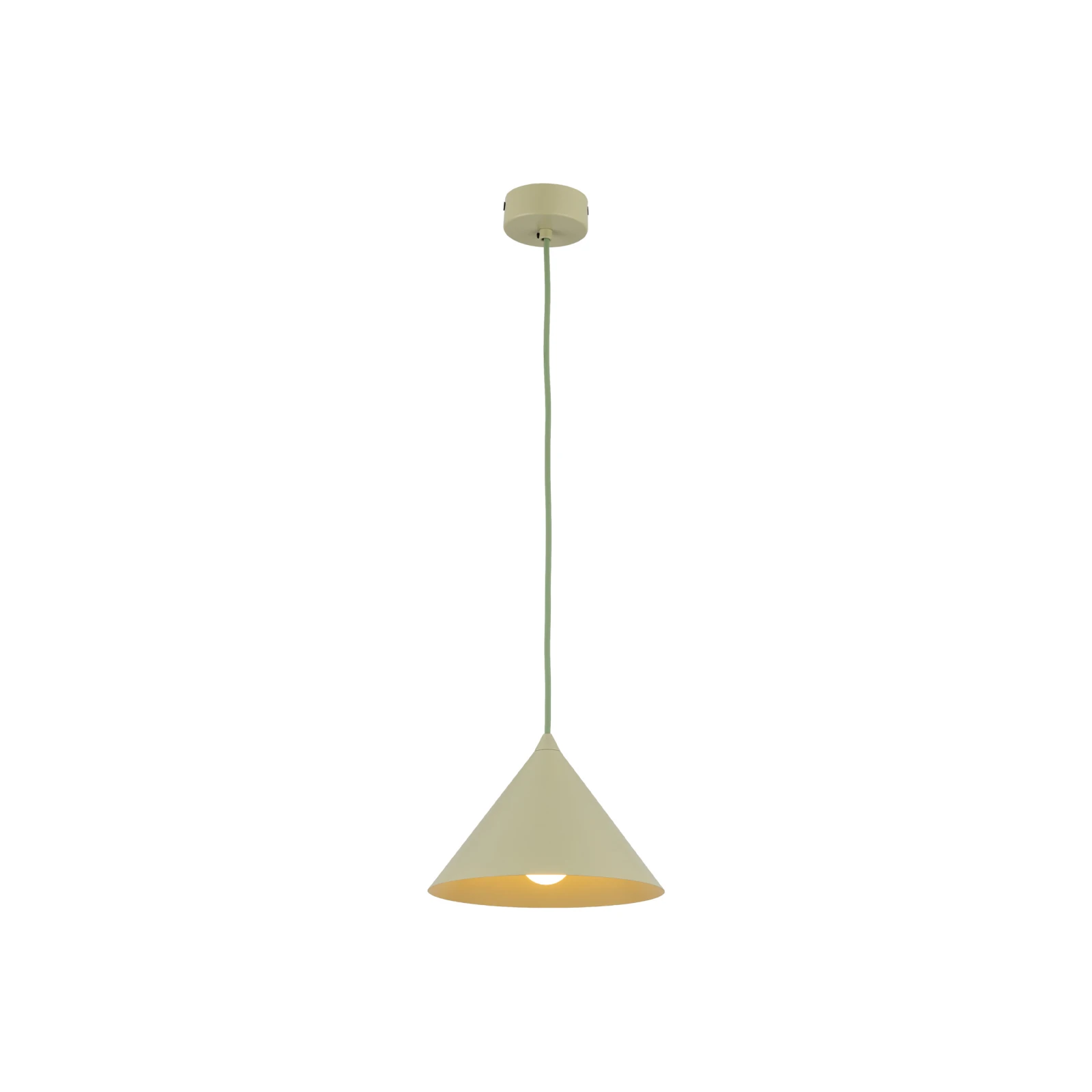 Pendant light S – conical, pistachio, E27