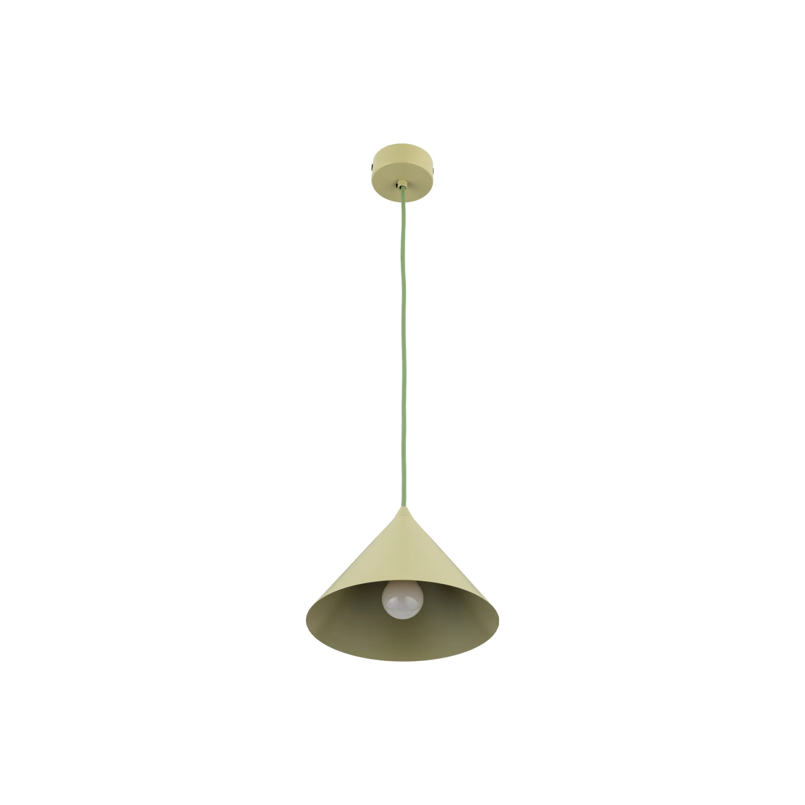 Pendant light S – conical, pistachio, E27