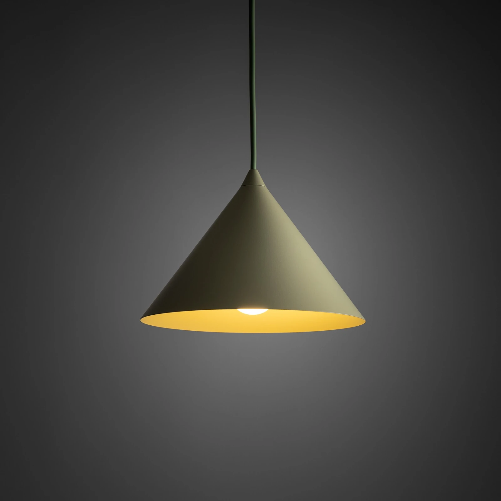 Pendant light S – conical, pistachio, E27
