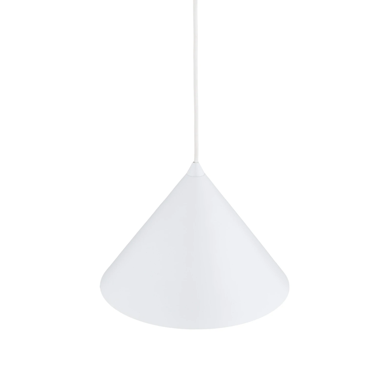 CONO M pendant light – cone shape, white, E27