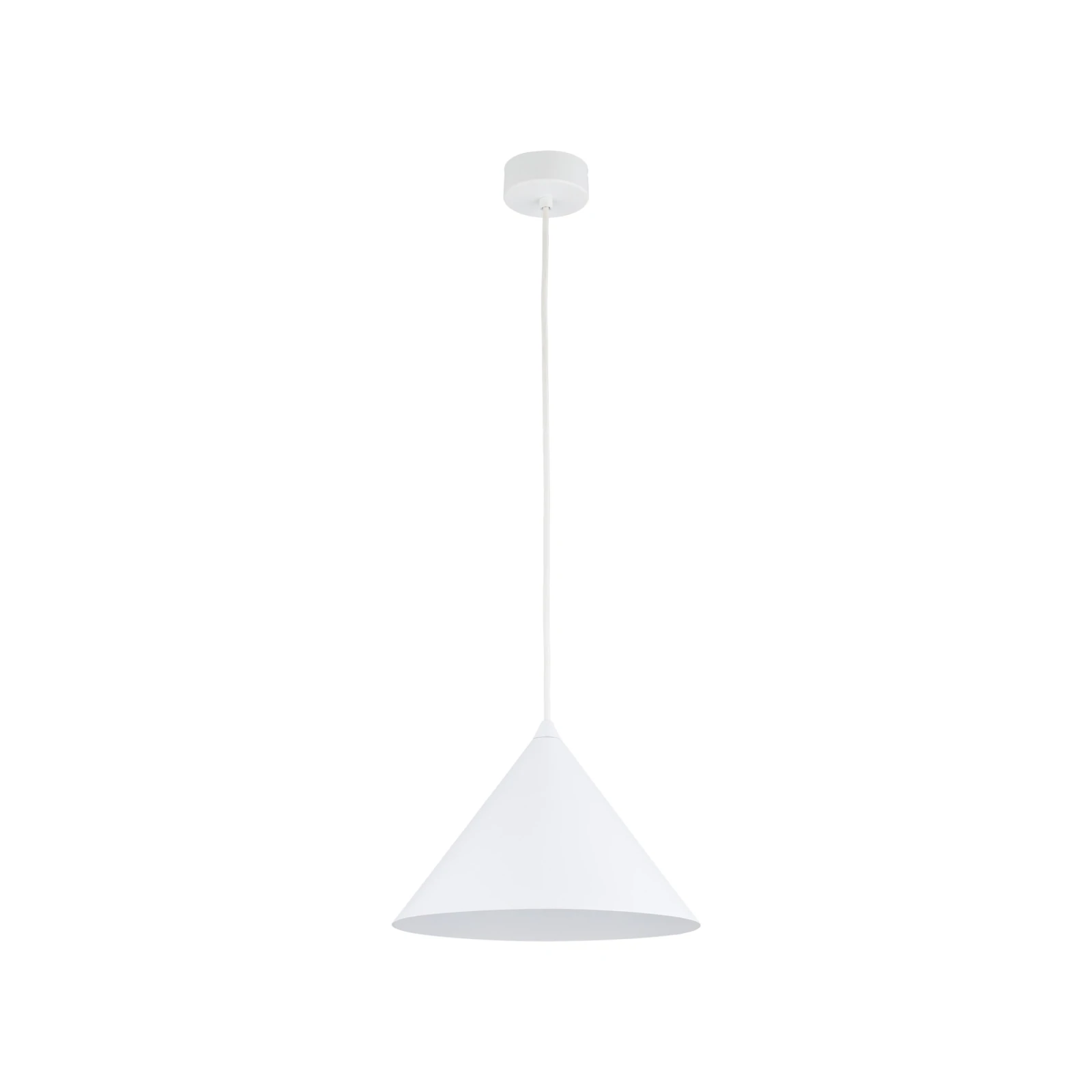 CONO M pendant light – cone shape, white, E27