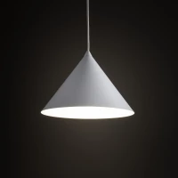 CONO M pendant light – cone shape, white, E27 - Image 2