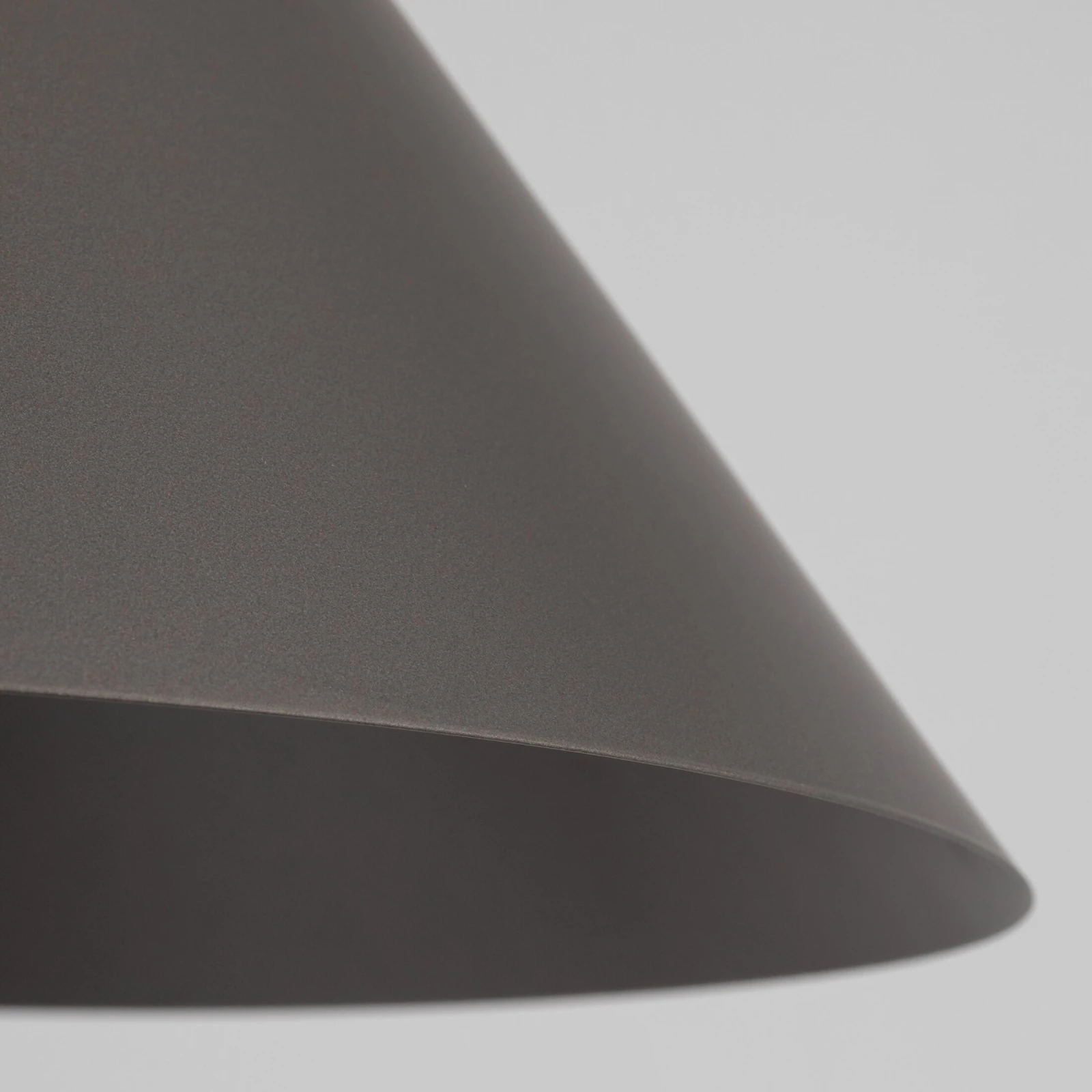 Pendant light M – conical, brown, E27