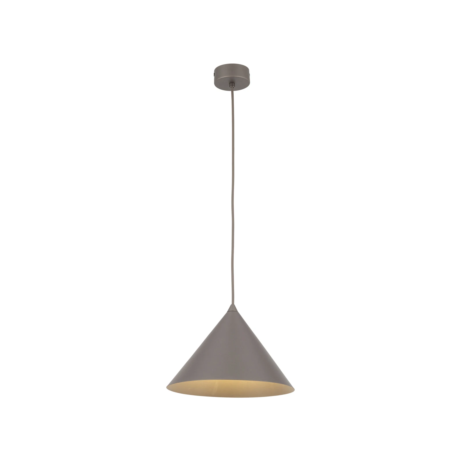 Pendant light M – conical, brown, E27